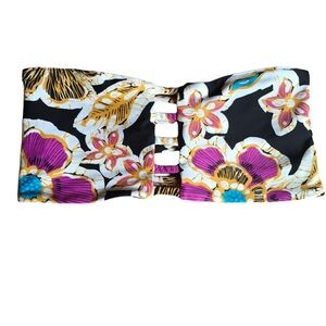 Beautiful Indie Attire Reversible Floral Bandeau Bikini Top